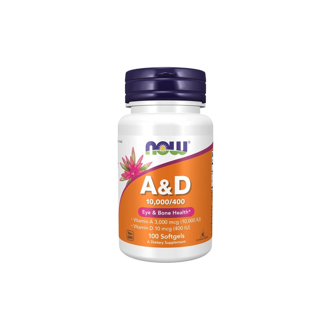 Vitamin A & D 10.000/400 IE 100 Weichkapseln Now Foods